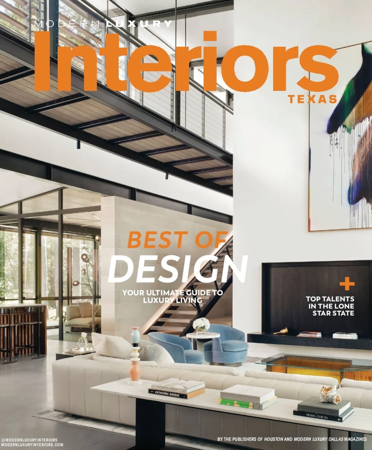 Cover of Modern Luxury Interiors Texas magazine from February 2023