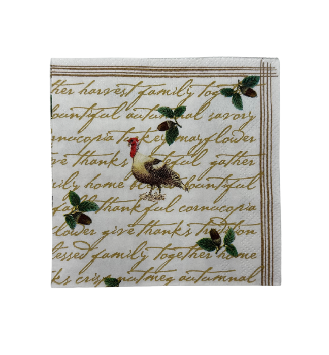 Thanksgiving Cocktail Napkins Dunbar Road