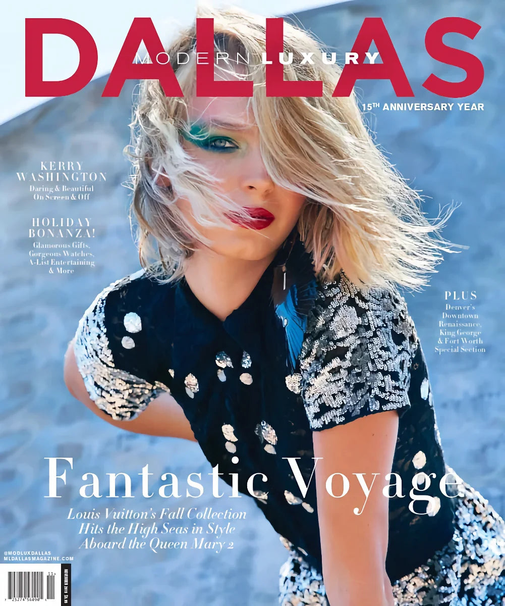 Modern Luxury Dallas Magazine cover from 15th anniversary issue