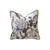 Floral pillow in various shades of blue and brown