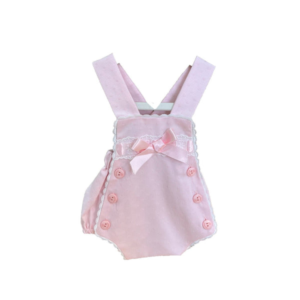 Little girl pink bubble outfit
