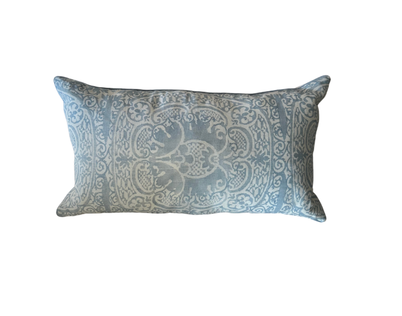 Blue and White Bolster Pillow – Dunbar Road