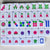 Overview of all the multi-colored mahjong tiles