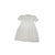 Little girl's white dress with white sewn details