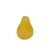 yellow candle in the shape of a pear