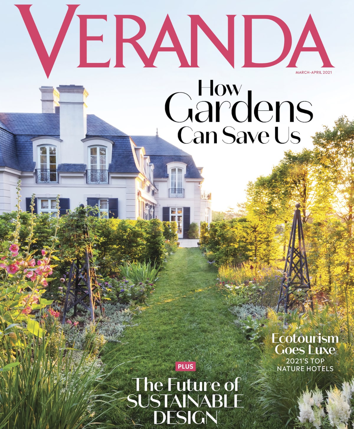Cover image of Veranda magazine from March-April 2021