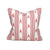 Pink ikat striped pillow